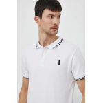 Bomboogie tricou polo barbati, culoarea alb, neted