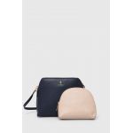 Furla poseta de piele culoarea albastru marin