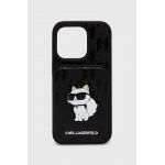 Karl Lagerfeld Husă pentru telefon iPhone 15 Pro 6.1" culoarea negru