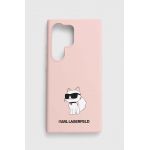 Karl Lagerfeld Husă pentru telefon S24 Ultra S928 culoarea roz