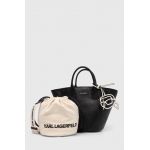 Karl Lagerfeld poseta de piele culoarea negru