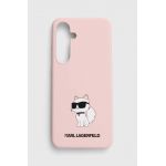 Karl Lagerfeld Husă pentru telefon S24+ S926 culoarea roz