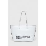 Karl Lagerfeld Jeans poseta culoarea alb