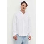 Abercrombie & Fitch camasa barbati, culoarea alb, cu guler button-down, regular