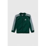 adidas Originals bluza copii culoarea verde, cu imprimeu