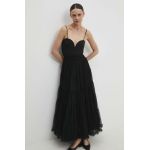 Answear Lab fusta culoarea negru, maxi, evazati