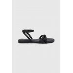 Answear Lab sandale de piele femei, culoarea negru