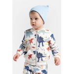 Coccodrillo bluza bebe culoarea gri, cu glugă, modelator