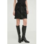 G-Star Raw fusta culoarea negru, mini, drept