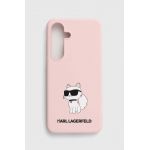Karl Lagerfeld Husă pentru telefon S24 S921 culoarea roz