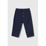 United Colors of Benetton pantaloni bebe culoarea albastru marin, neted