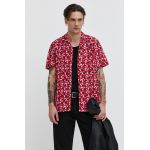 HUGO cămașă din bumbac bărbați, culoarea roșu, regular 50514146