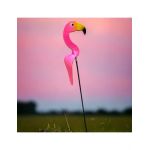 Decoratiune Engros gradina, plastic flamingo pe bat, 74 cm