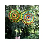 Decoratiune morisca engros gradina, plastic fluturas pe bat, 74 cm