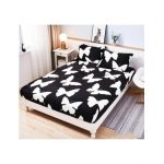 Husa Cocolino cu Elastic En-Gros, 3 Piese, pentru Pat Dublu, 180 x 200 cm, Negru