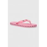 Chiara Ferragni slapi Flip-Flop Logomania femei, culoarea roz, cu toc plat, CF2813_012