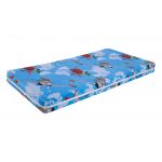 Saltea cu spumă poliuretanică Somnart Ortopedică 60x120, înălțime 10 cm, pentru bebeluși și copii, husă impermeabilă, fermitate medie, model aviator