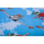 Saltea cu spumă poliuretanică Somnart Ortopedică 60x120, înălțime 10 cm, pentru bebeluși și copii, husă impermeabilă, fermitate medie, model aviator