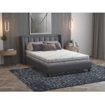 Saltea cu memorie Somnexpert Lavanda 160x200, înălțime 16 cm, ortopedică, husă tratată cu lavandă, lavabilă, cu fermoar, rulată, fermitate medie