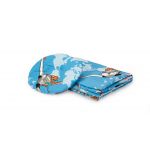 Set reductor bebe nest + paturica + pernuta pentru formarea capului bebelusului SomnArt, model aviator, Albastru