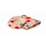 Set reductor bebe nest + paturica + pernuta pentru formarea capului bebelusului SomnArt, model bufnite, Crem