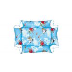 Set reductor bebe nest + paturica + pernuta pentru formarea capului bebelusului SomnArt, model aviator, Albastru