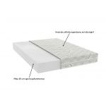 Saltea cu spuma poliuretanica Somnexpert Silver FORTE, 140x200, inaltime 20 cm, ortopedica, husa ioni argint lavabila, manere, fermitate mare