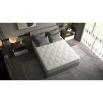 Saltea cu memorie Somnart Silver Relax 140x200, înălțime 24 cm, husă cu ioni de argint, cu mânere, fermitate medie
