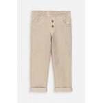 Coccodrillo pantaloni bebe culoarea bej, neted