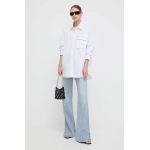 Miss Sixty camasa din bumbac femei, culoarea alb, cu guler clasic, relaxed