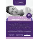 Saltea cu memorie Somnexpert Lavanda 160x200, înălțime 16 cm, ortopedică, husă tratată cu lavandă, lavabilă, cu fermoar, rulată, fermitate medie