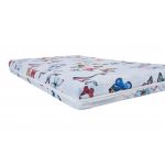 Saltea cu memorie Somnart Memory 70x140, înălțime 10 cm, pentru bebeluși și copii, husă impermeabilă, fermitate medie, model fluturi