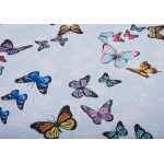 Saltea cu memorie Somnart Memory 70x140, înălțime 10 cm, pentru bebeluși și copii, husă impermeabilă, fermitate medie, model fluturi