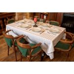 Set 2 fete de masa Damasc Somnart, 150x180 cm, 100% bumbac damasc, 6 persoane