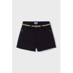 Mayoral pantaloni scurti copii culoarea negru, neted