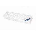 Pilota 200×220 cm microfibra striata alba matlasata model lacrimi, 200 g, de vara
