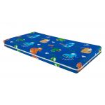 Saltea cu memorie Somnart Memory 60x120, înălțime 10 cm, pentru bebeluși și copii, husă impermeabilă, fermitate medie, model dinozauri