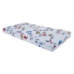 Saltea cu memorie Somnart Memory 60x120, înălțime 10 cm, pentru bebeluși și copii, husă impermeabilă, fermitate medie, model fluturi