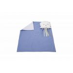 Set paturica 100x110 cm brodata + perna Meduza Albastru
