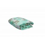 Set pilota primavara/vara si 2 perne Viseo Green Flowers SomnART, microfibra, 150 g/mp, 180x200 cm + 50x70 cm