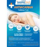 Topper 180x200, SomnoMed Antiacaria, pentru alergici, H 7cm, husa detasabila si lavabila