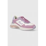 Karl Lagerfeld sneakers din piele intoarsă LUX FINESSE culoarea violet, KL63114