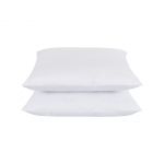 Set 2 Perne 60x60 Somnart Belina, microfibra, lavabile la masina, vidat, alb