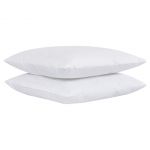 Set 2 Perne 60x60 Somnart Belina, microfibra, lavabile la masina, vidat, alb