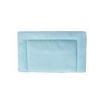 Lenjerie patut bebe, SomnART, cearceaf pat 60x120x10 cu elastic, cearceaf pilota 80x110, perna joasa 20x35, Bleu