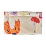 Lenjerie patut bebe, SomnART, cearceaf pat 60x120x10 cu elastic, cearceaf pilota 80x110, perna joasa 20x35, Bufnite Mari