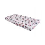 Lenjerie patut bebe, SomnART, cearceaf pat 60x120x10 cu elastic, cearceaf pilota 80x110, perna joasa 20x35, Bufnite Mici