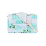 Patura picnic voiaj, impermeabila, microfibra, Somnart, model Green Flowers, 180x200