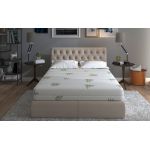 Saltea cu memorie Somnart XXL Memory Plus 180x200, înălțime 25 cm, pentru persoane supraponderale, husă Aloe Vera detașabilă, rulată, fermitate mare