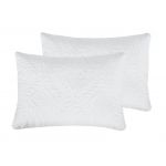 Set 2 Perne 50x70 Somnart Belina, microfibra, lavabile la masina, vidat, alb